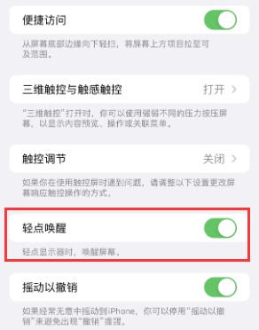 揭阳苹果授权维修站分享iPhone轻点无法唤醒怎么办 